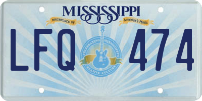 MS license plate LFQ474