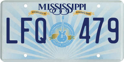 MS license plate LFQ479