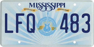 MS license plate LFQ483