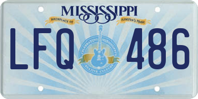 MS license plate LFQ486