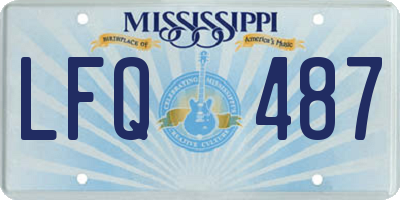 MS license plate LFQ487