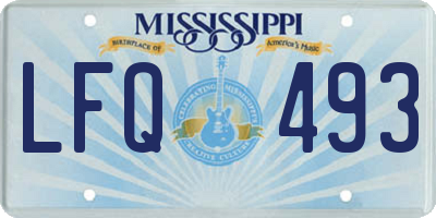 MS license plate LFQ493