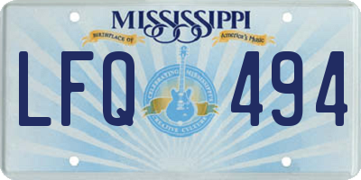 MS license plate LFQ494
