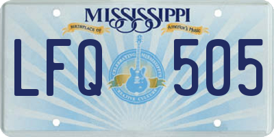 MS license plate LFQ505