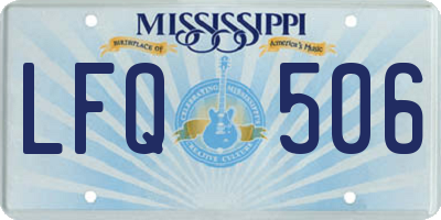 MS license plate LFQ506
