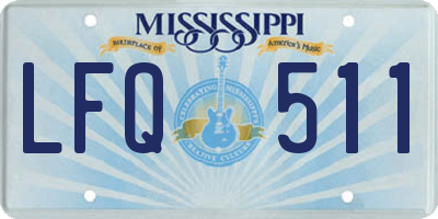 MS license plate LFQ511