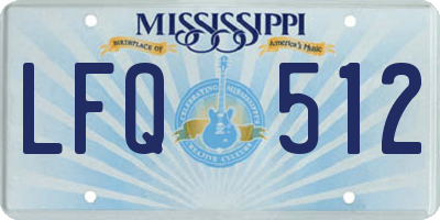MS license plate LFQ512