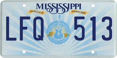 MS license plate LFQ513