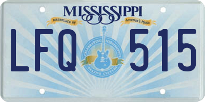 MS license plate LFQ515