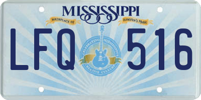 MS license plate LFQ516