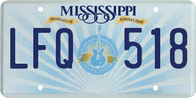 MS license plate LFQ518