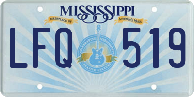 MS license plate LFQ519