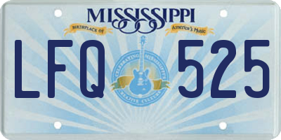 MS license plate LFQ525