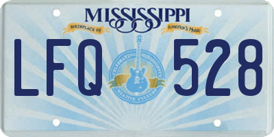 MS license plate LFQ528