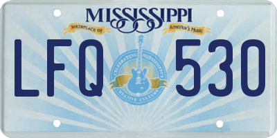 MS license plate LFQ530