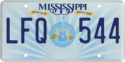 MS license plate LFQ544