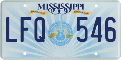 MS license plate LFQ546