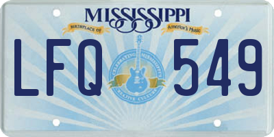 MS license plate LFQ549