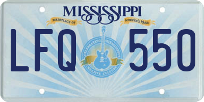 MS license plate LFQ550