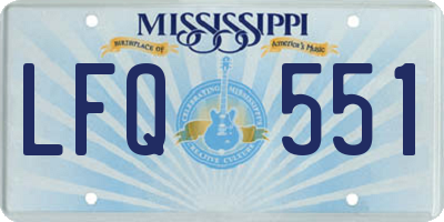 MS license plate LFQ551