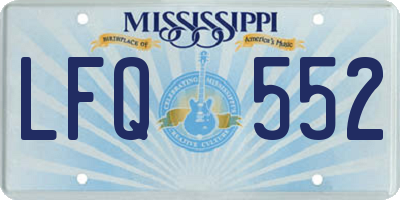 MS license plate LFQ552