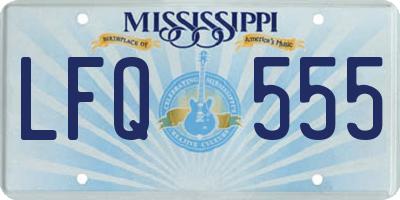 MS license plate LFQ555