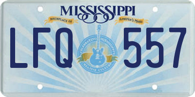 MS license plate LFQ557