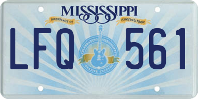 MS license plate LFQ561