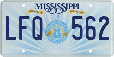 MS license plate LFQ562
