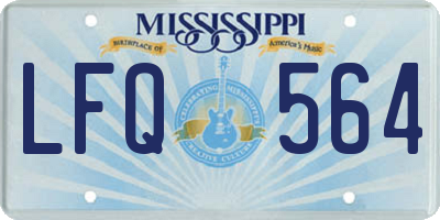 MS license plate LFQ564