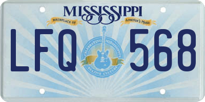 MS license plate LFQ568