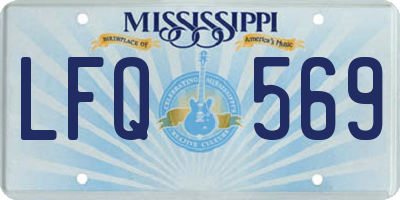MS license plate LFQ569