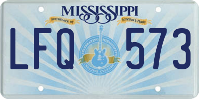 MS license plate LFQ573
