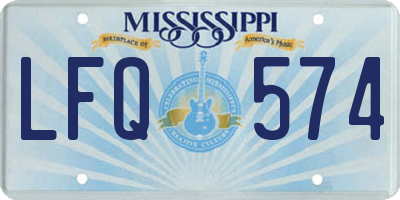 MS license plate LFQ574