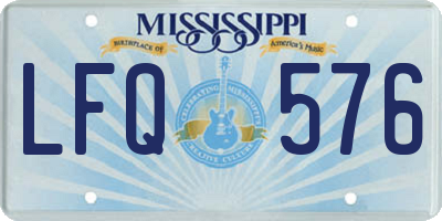 MS license plate LFQ576