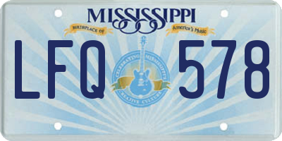 MS license plate LFQ578
