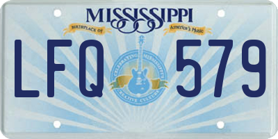 MS license plate LFQ579