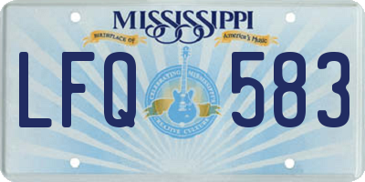 MS license plate LFQ583