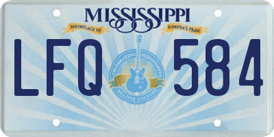 MS license plate LFQ584