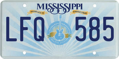 MS license plate LFQ585