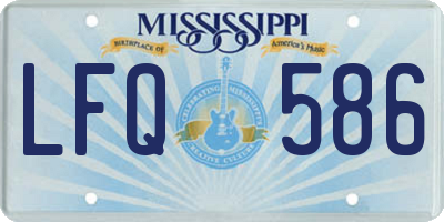 MS license plate LFQ586