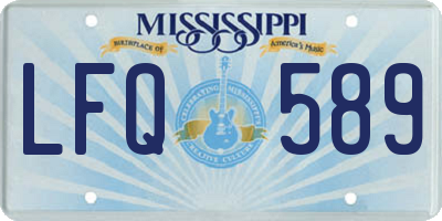MS license plate LFQ589