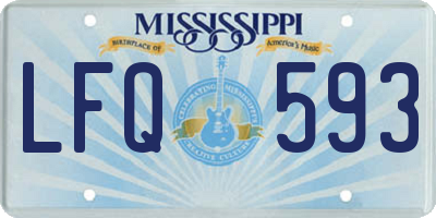 MS license plate LFQ593