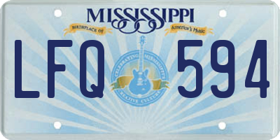 MS license plate LFQ594