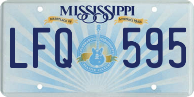 MS license plate LFQ595