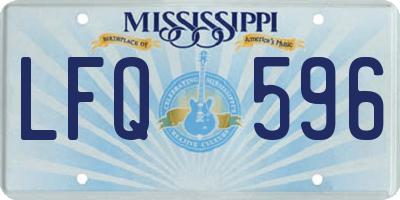 MS license plate LFQ596