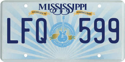 MS license plate LFQ599