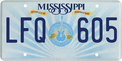 MS license plate LFQ605