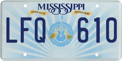 MS license plate LFQ610