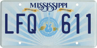 MS license plate LFQ611